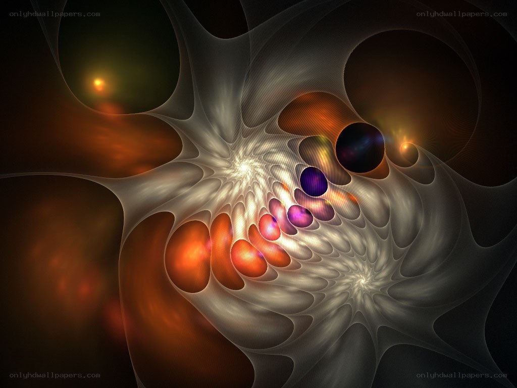 Abstract fractal light tunnel