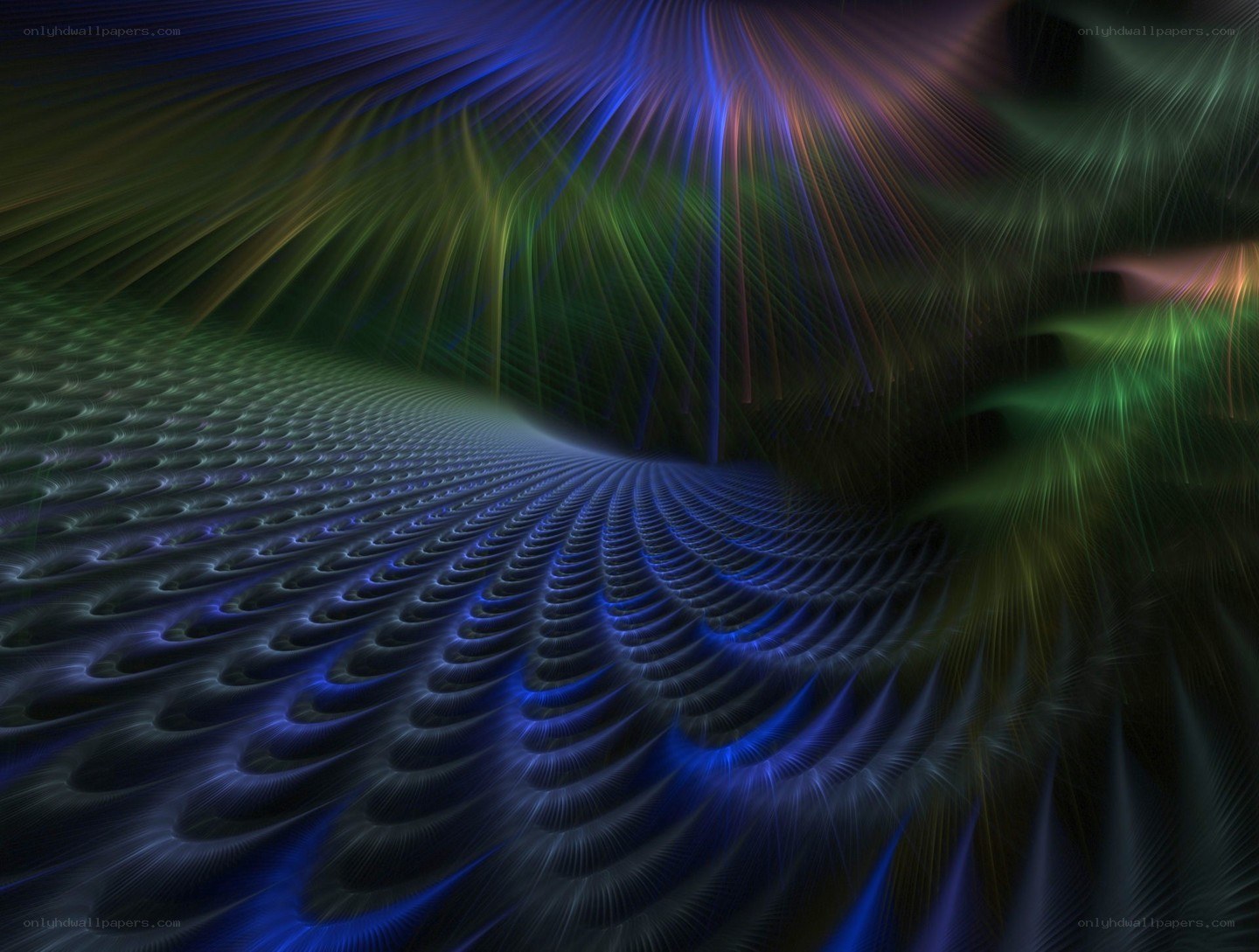 Abstract fractal light tunnel