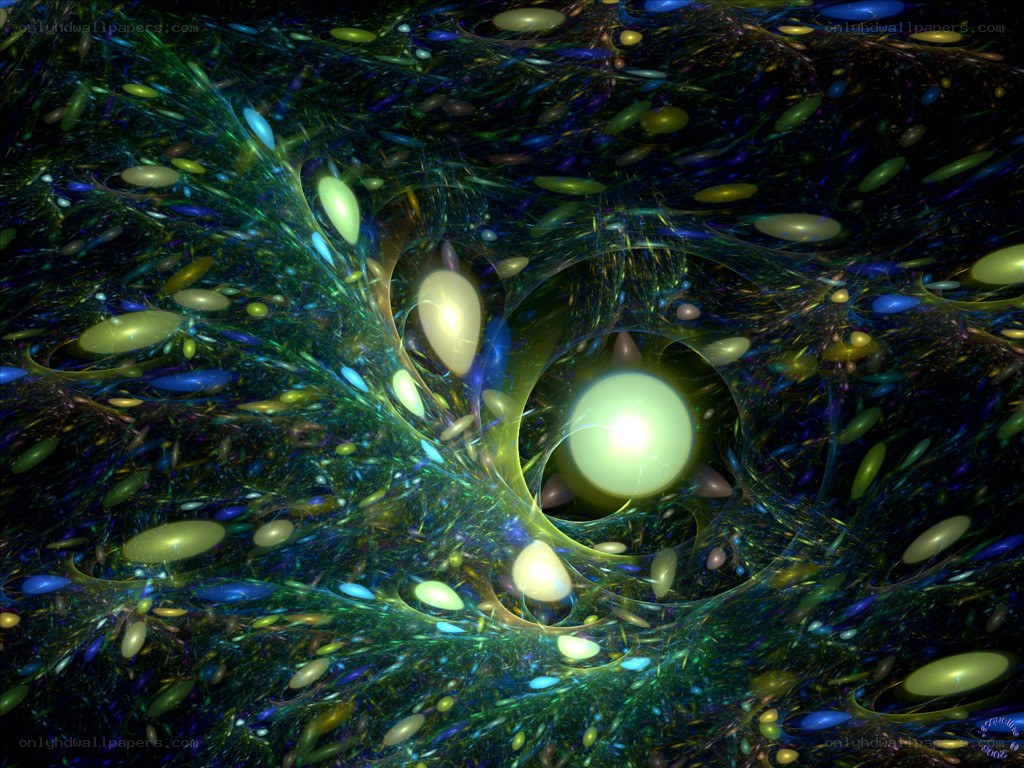 Abstract fractal light tunnel