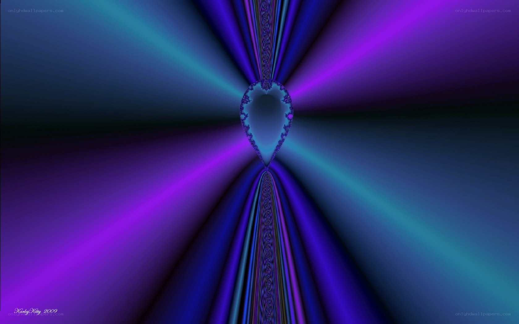 Abstract fractal light tunnel