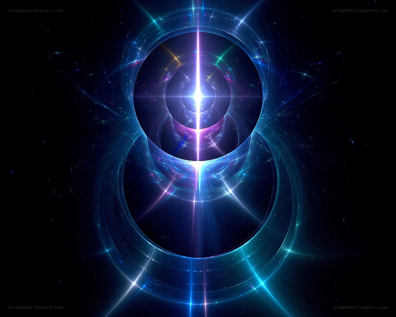 Abstract fractal light tunnel