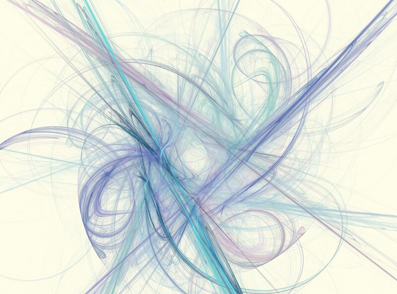Abstract Fractal Lines — Blue