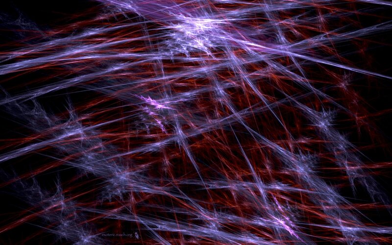 Abstract Fractal Lines — Purple, Dramatic