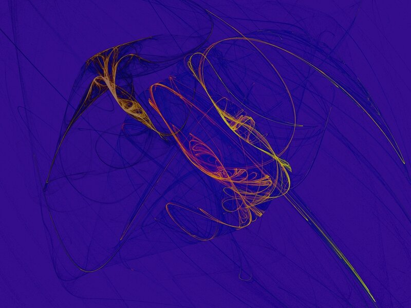 Abstract Fractal Lines — Purple