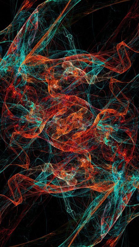 Abstract Fractal Lines — Red