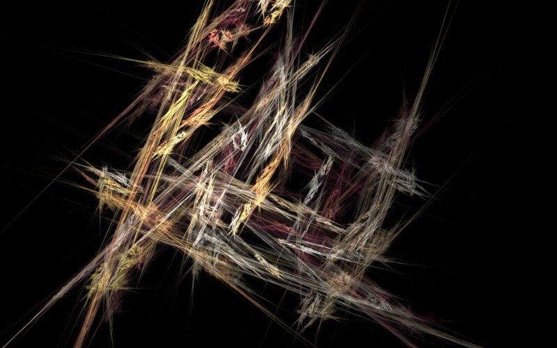 Abstract Fractal Lines — Yellow