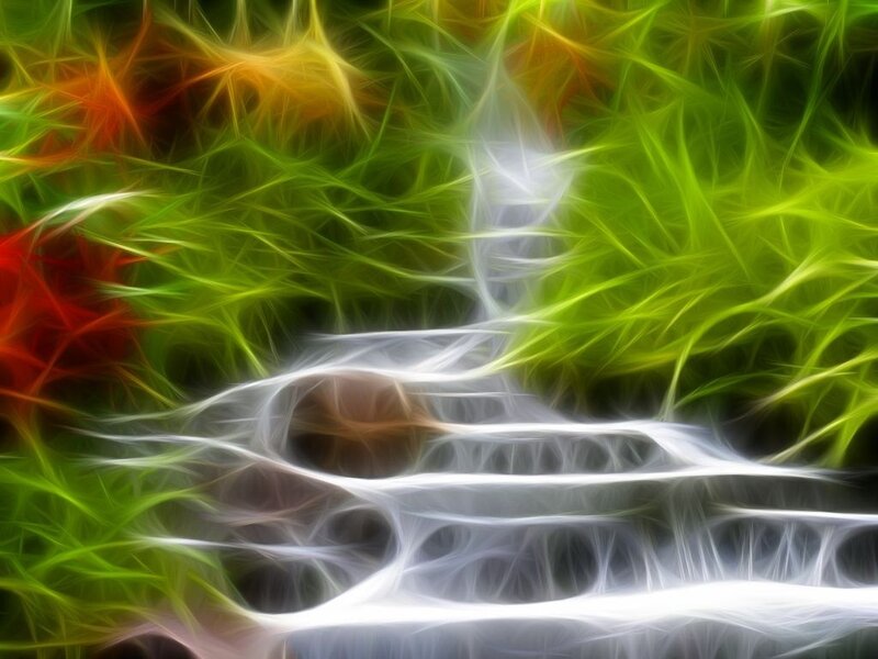 Abstract fractal nature scene