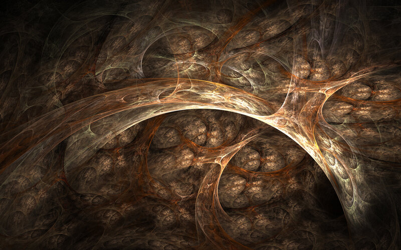 Abstract Fractal Network — Brown
