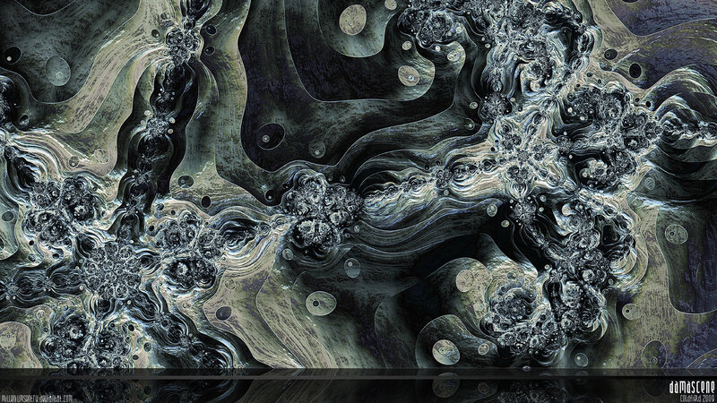 Abstract Fractal Pattern — Black, Chaotic