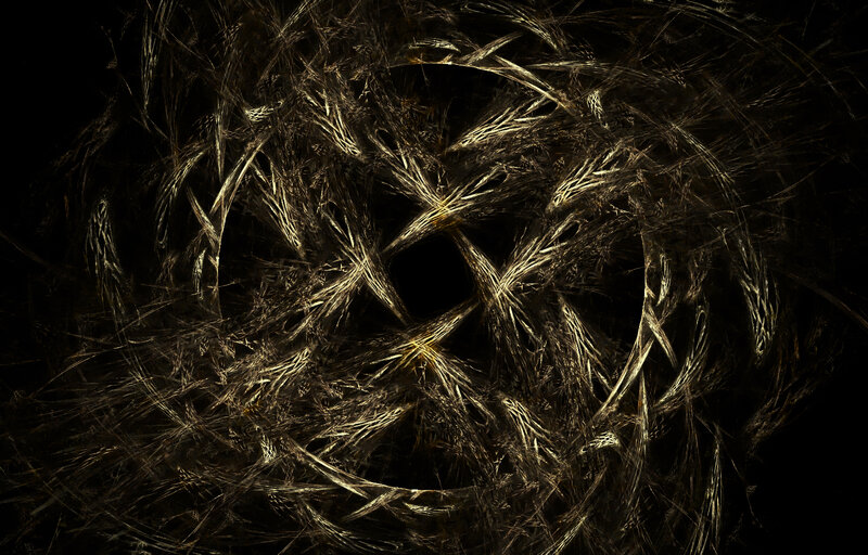 Abstract Fractal Pattern — Black, Dark