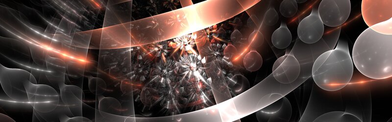 Abstract Fractal Pattern — Black, Dramatic, Digital Art, Light Streaks