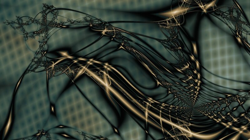 Abstract Fractal Pattern — Black, Dramatic, Digital Art, Lines, Glow