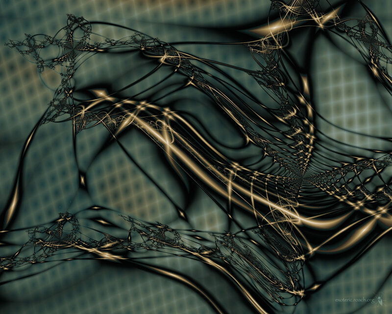 Abstract Fractal Pattern — Black, Dramatic, Digital Art, Lines