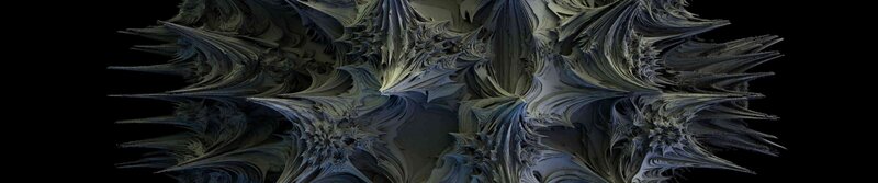 Abstract Fractal Pattern — Black, Dramatic, Digital Art, Spikes