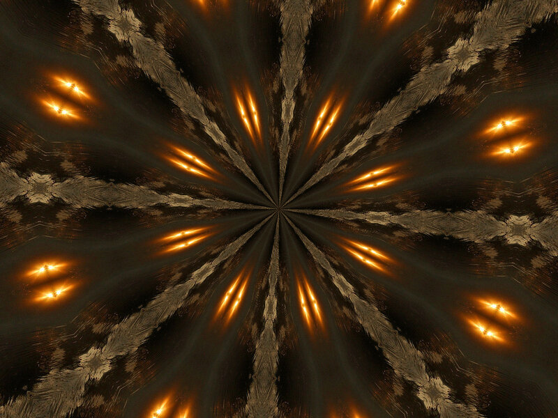 Abstract Fractal Pattern — Black, Dramatic, Digital Art