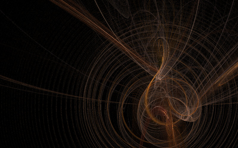 Abstract Fractal Pattern — Black, Dynamic