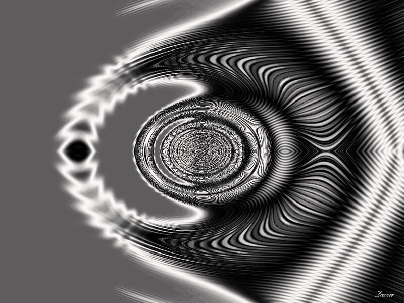 Abstract Fractal Pattern — Black, Hypnotic, Digital Art, Lines