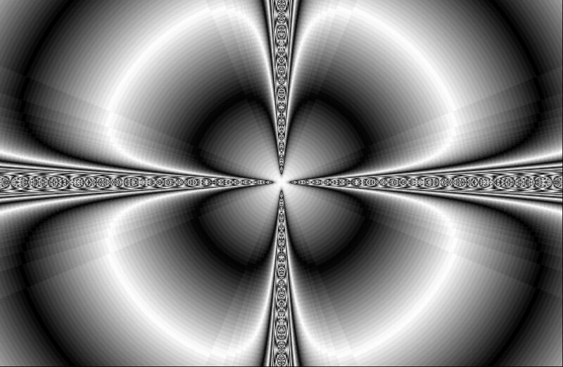 Abstract Fractal Pattern — Black, Hypnotic