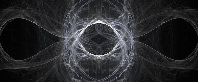 Abstract Fractal Pattern — Black, Mysterious, Circles