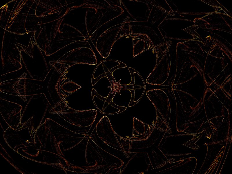 Abstract Fractal Pattern — Black, Mysterious, Digital Art, Lines