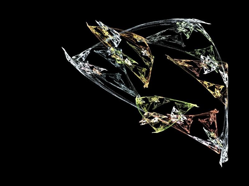 Abstract Fractal Pattern — Black, Mysterious, Digital Art