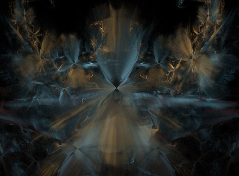Abstract Fractal Pattern — Black, Mysterious