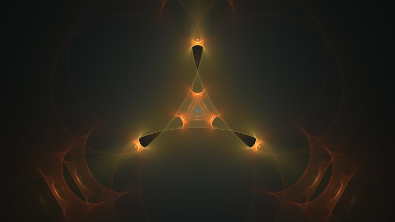 Abstract Fractal Pattern — Black, Mystical, Digital Art, Light