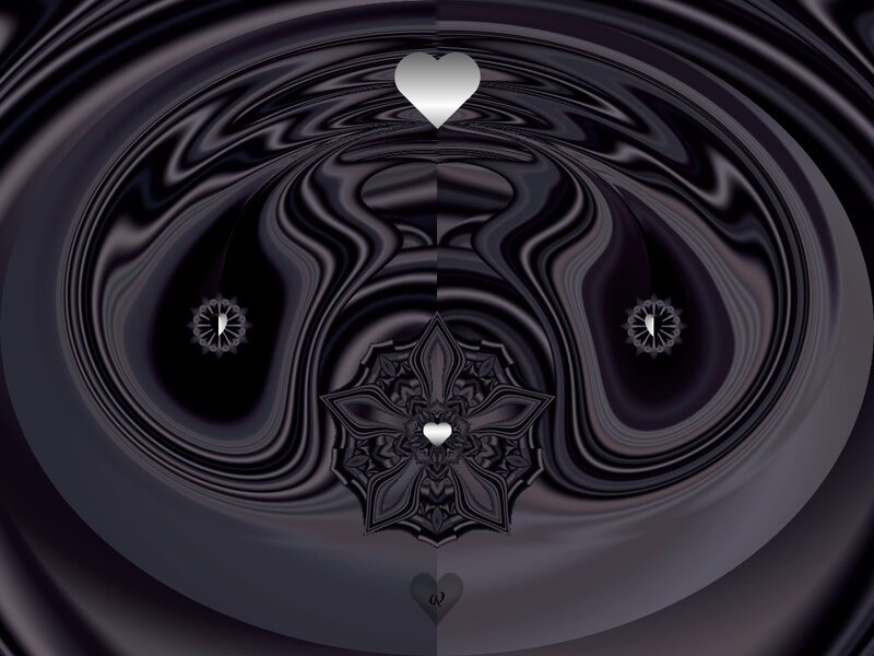 Abstract Fractal Pattern — Black, Mystical