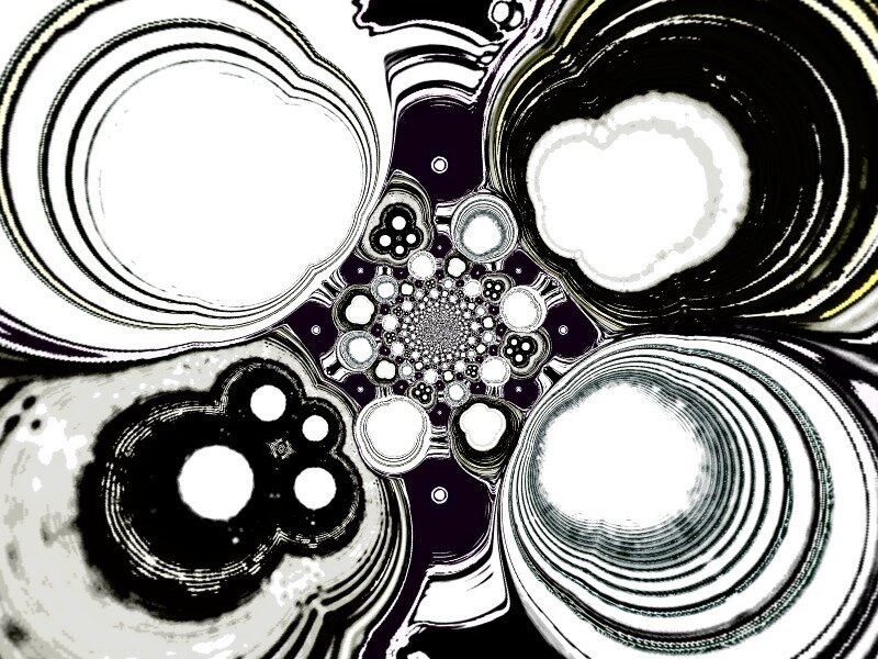 Abstract Fractal Pattern — Black
