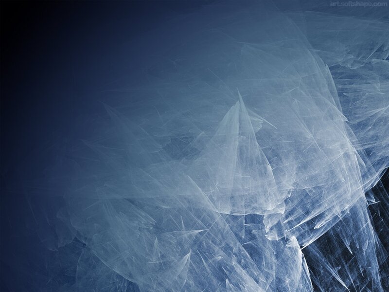 Abstract Fractal Pattern — Blue, Calm, Digital Art, Lines, Shapes