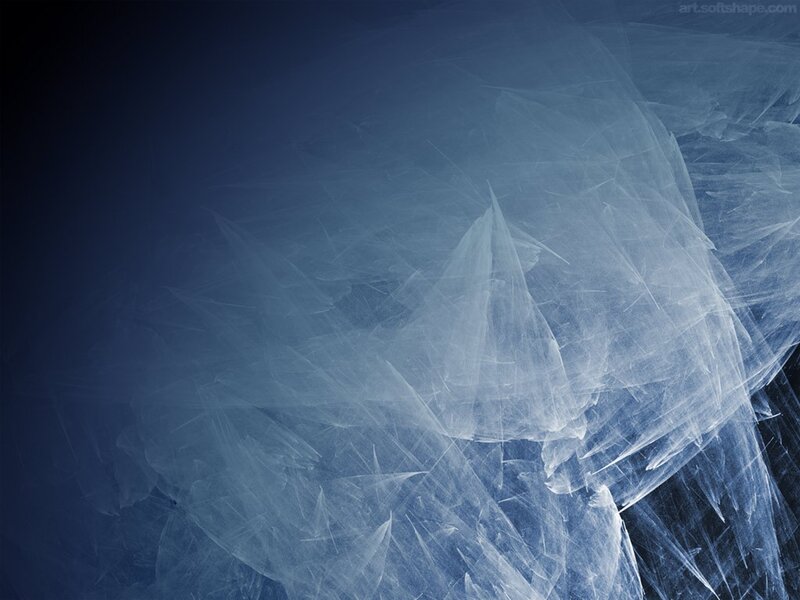 Abstract Fractal Pattern — Blue, Calm, Digital Art, Lines