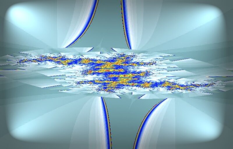 Abstract Fractal Pattern — Blue, Calm, Digital Art