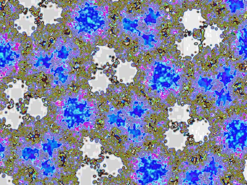 Abstract Fractal Pattern — Blue, Chaotic