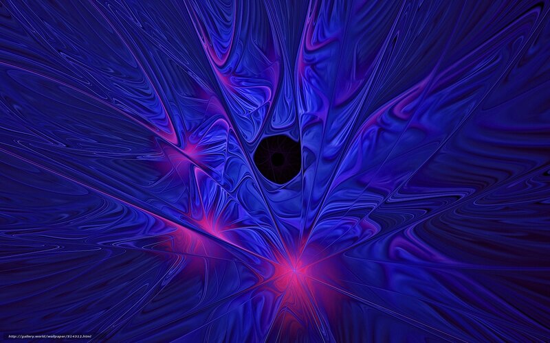 Abstract Fractal Pattern — Blue, Dramatic