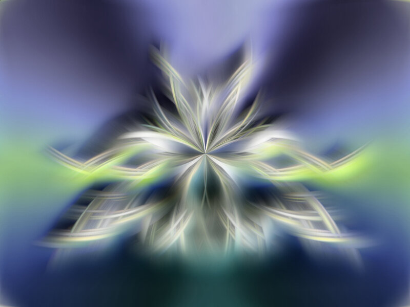 Abstract Fractal Pattern — Blue, Dynamic, Digital Art, Light, Color