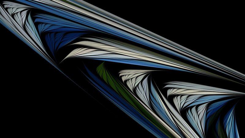 Abstract Fractal Pattern — Blue, Dynamic