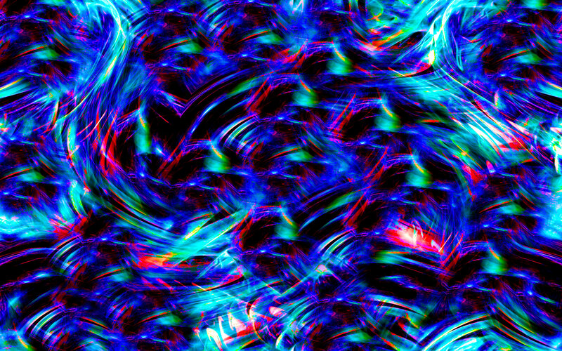 Abstract Fractal Pattern — Blue, Energetic