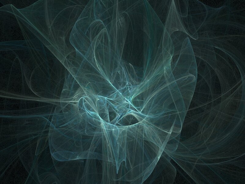 Abstract Fractal Pattern — Blue, Ethereal, Digital Art, Light, Darkness