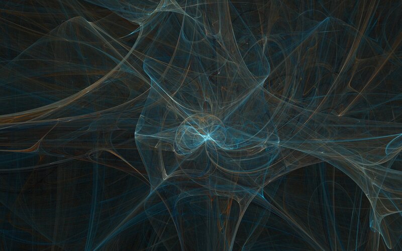 Abstract Fractal Pattern — Blue, Ethereal, Digital Art, Lines
