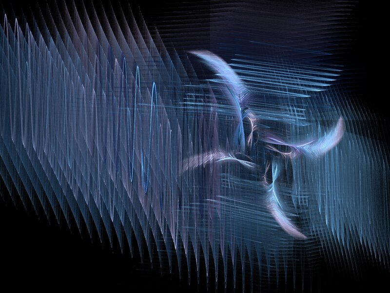 Abstract Fractal Pattern — Blue, Ethereal