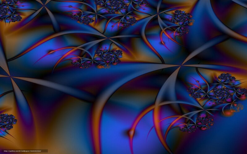 Abstract Fractal Pattern — Blue, Hypnotic, Digital Art, Colorful