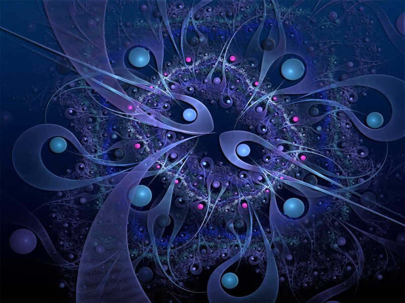 Abstract Fractal Pattern — Blue, Mystical