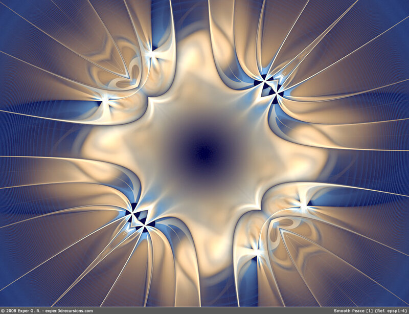 Abstract Fractal Pattern — Blue, Serene