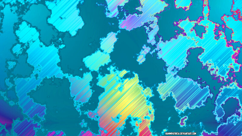 Abstract Fractal Pattern — Blue, Vibrant, Digital Art, Lines