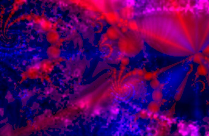 Abstract Fractal Pattern — Blue, Vibrant