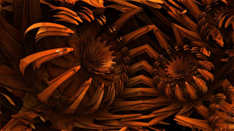 Abstract Fractal Pattern — Brown, Complex, Digital Art, Spiral