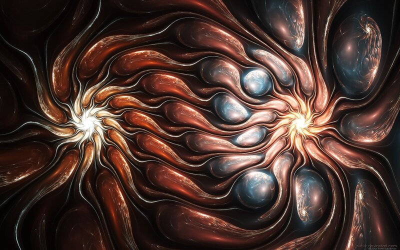 Abstract Fractal Pattern — Brown, Dramatic