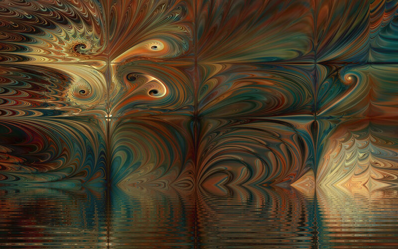 Abstract Fractal Pattern — Brown, Hypnotic