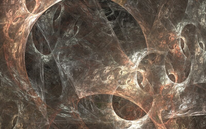 Abstract Fractal Pattern — Brown, Mysterious, Digital Art, Webs, Circles