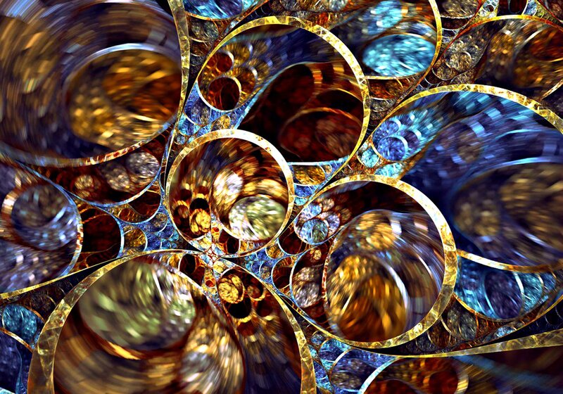 Abstract Fractal Pattern — Gold